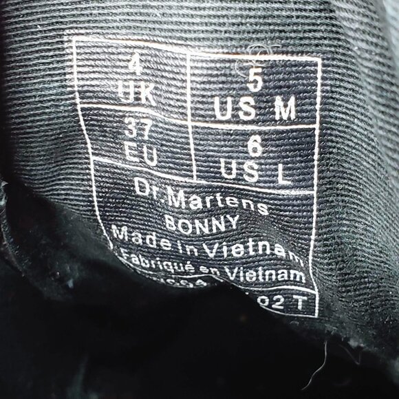 Dr Martens Bonny Black Canvas Boots Unisex Doc Punk High Top Chunky Street W6 M5 - Picture 9 of 11